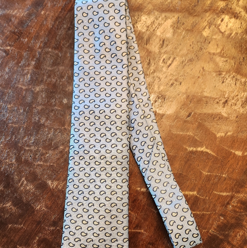 The Gotswold Collection By J.S. Blank ALL Silk Blue Paisley Tie WPL 9116
